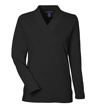 717B2 - Ladies Raleigh Shawl Collar Knit Top