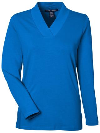 717B2 - Ladies Raleigh Shawl Collar Knit Top