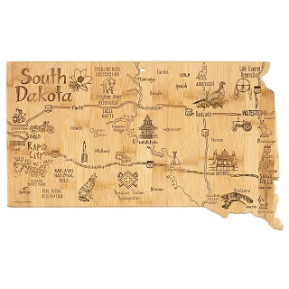 South Dakota State Shaped Cutting Board