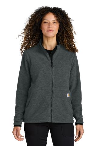 Ladies Textured Full-Zip Fleece Jacket