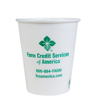 FC1-016 - CLOSEOUT Farm Credit 12 oz. Paper Cup (1000/Case)