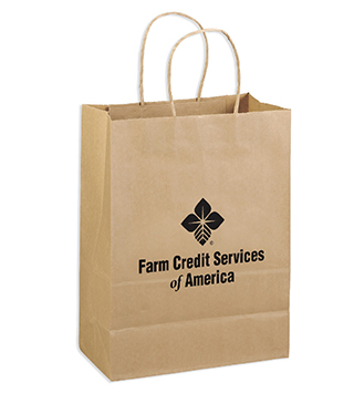 FC1-025 - Farm Credit Eco Shopper Bag - Brown Kraft (25/Pkg.)