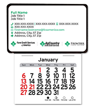 FC1-046 - 2025 Adhesive Business Card Holder w/Calendar