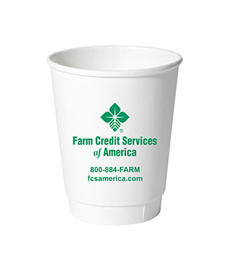 8 oz. Farm Credit Paper Cups - Case of 500