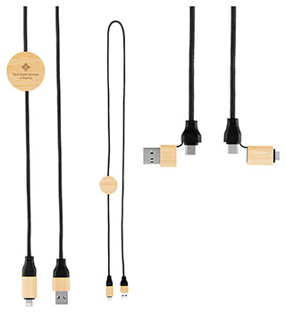 FC1-082 - 3' 60w Bamboo & Rpet Fast Charging Cable -Farm Credit