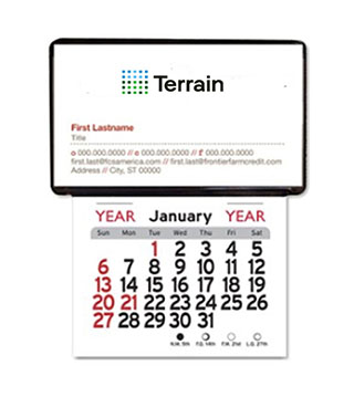 2024 Adhesive Business Card Holder w/Calendar