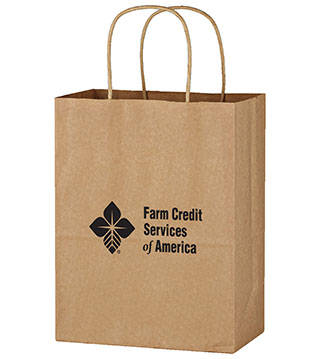 FC1-114 - Kraft Paper Brown Shopping Bag - Farm Credit