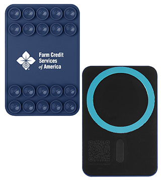 FC1-25273 - Magnetic Silicone Suction-Cup Phone Mount - Farm Credit