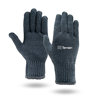 Gray Knit Gloves