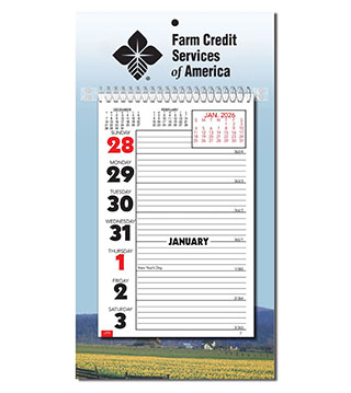 FC1-AW1-C - 2026 Farm Credit Almanac Week View Calendar