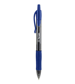 Premium Gel Ink Rolling Ball Pen w/ Blue Ink