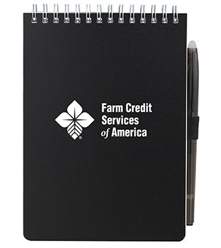 BLK26-SM-5266 - 5x7 Mineral Stone Field Reporter Notebook with Pen