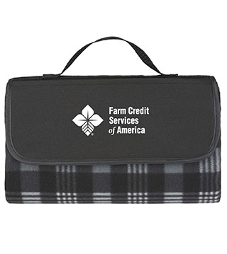 BLK26-SM-7700 - 52x49in Park Fleece Cozy Picnic Blanket