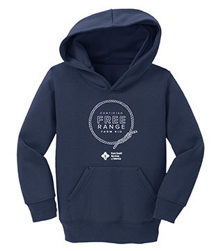 FC1-CAR78TH-DTFRFR - Free Range Farm Rope Toddler Pullover Hooded Sweatshirt