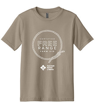 FC1-NL3310-DTFRFR - Free Range Farm Rope Youth Cotton Tee