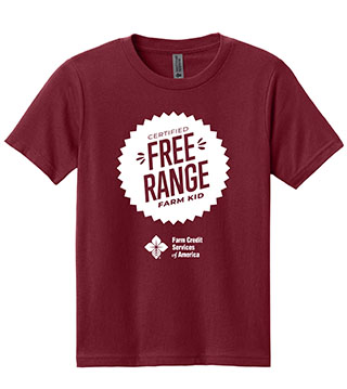 FC1-NL3310-DTFRFS - Free Range Farm Stamp Youth Cotton Tee