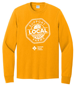 FC1-PC54LS-DTFSLF - Support Local Farms Long Sleeve Core Cotton Tee