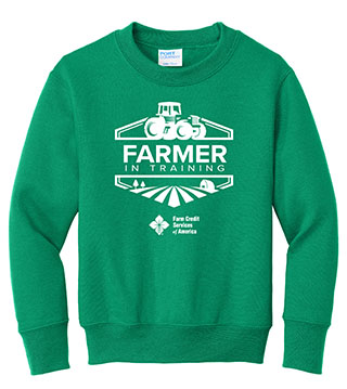 FC1-PC78Y-DTFFRT - Farmer In Training Youth Crewneck Sweatshirt