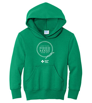 FC1-PC78YH-DTFRFR - Free Range Farm Rope Youth Pullover Hooded Sweatshirt
