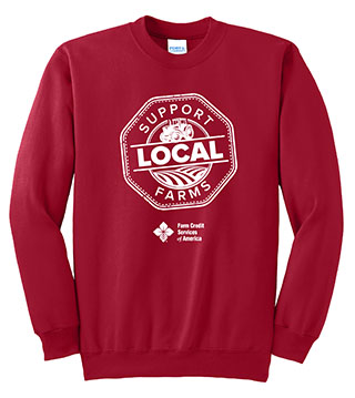 FC1-PC90-DTFSLF - Support Local Farms Essential Fleece Sweatshirt