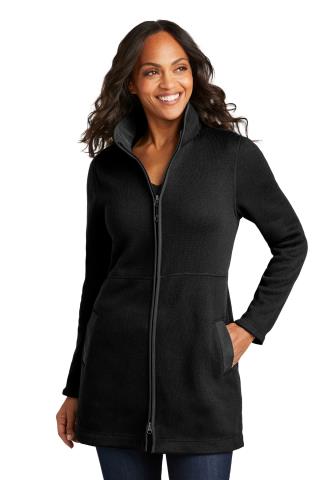 Ladies Arc Sweater Fleece Long Jacket