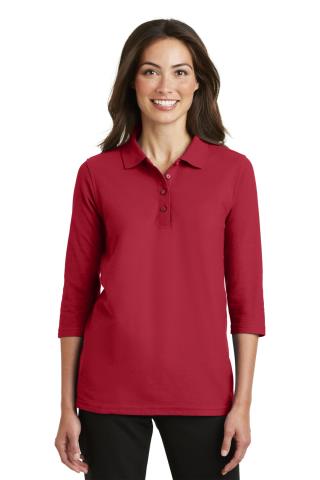 Ladies' Silk Touch 3/4-Sleeve Sport Shirt