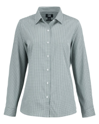 Ladies' Skyline Epic Confidence Recycled Gingham Long Sleeve Dress Shirt