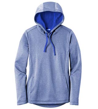 Ladies Heather Fleece Hooded Pullover
