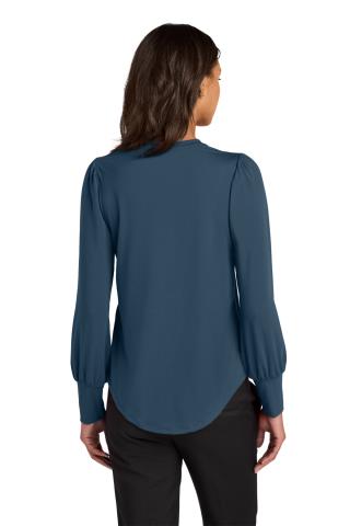 Ladies Stretch Jersey Long Sleeve Blouson Top