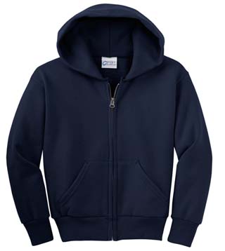 Youth Full Zip Hooded Sweatshirt